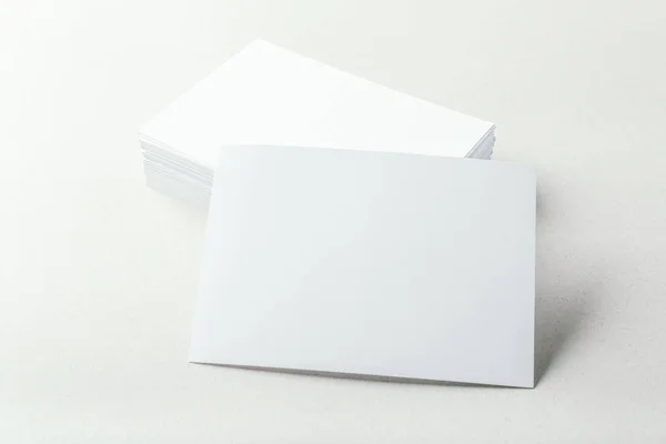 Blank Business Cards Grey Background — Stock Photo, Image