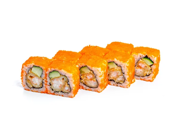 Sushi Impostato Isolato Sfondo Bianco — Foto Stock