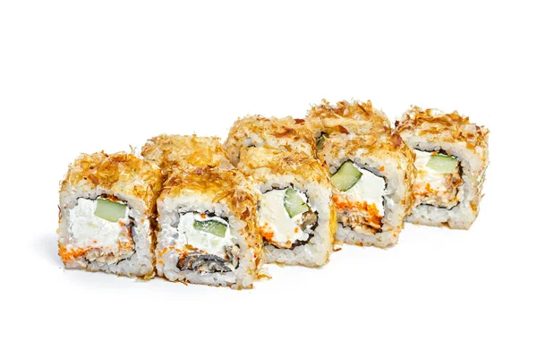 Sushi Impostato Isolato Sfondo Bianco — Foto Stock