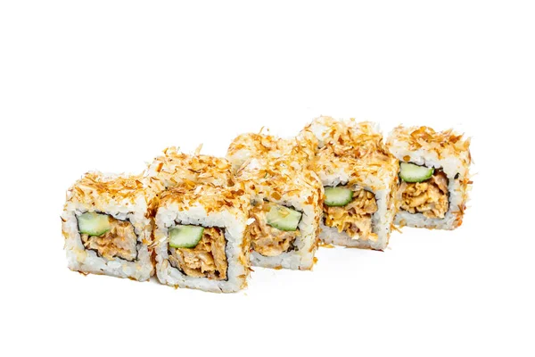 Sushi Auf Isoliertem Weißen Hintergrund — Stockfoto