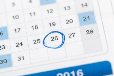 Takvim sayfasındaki tarihlerin kapatılması