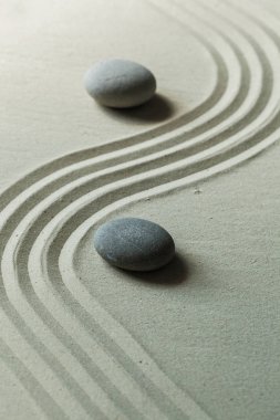 Zen taş bahçe görünümünü kapat