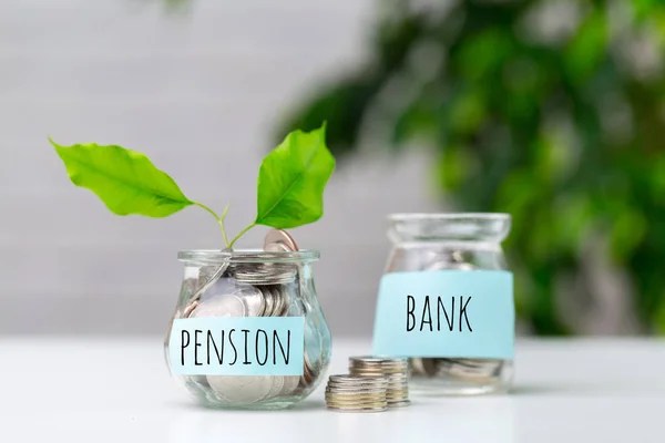 Composizione Del Concetto Fondo Pensione Impresa Pensionamento — Foto Stock