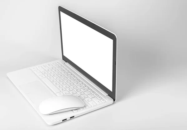 Ноутбук Изолирован Белом — стоковое фото