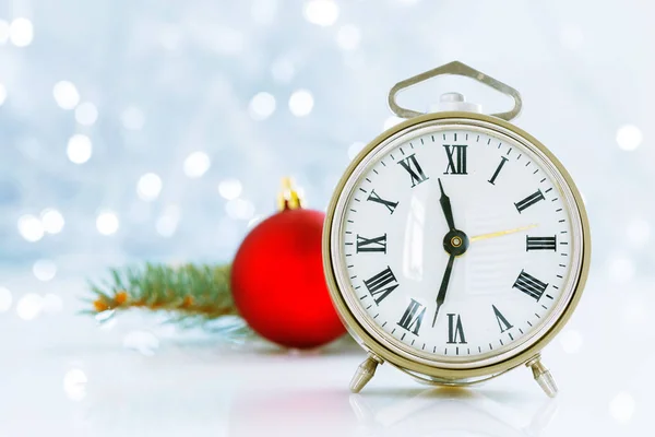 Reloj Con Navidad Para Cambio Hora Invierno — Foto de Stock