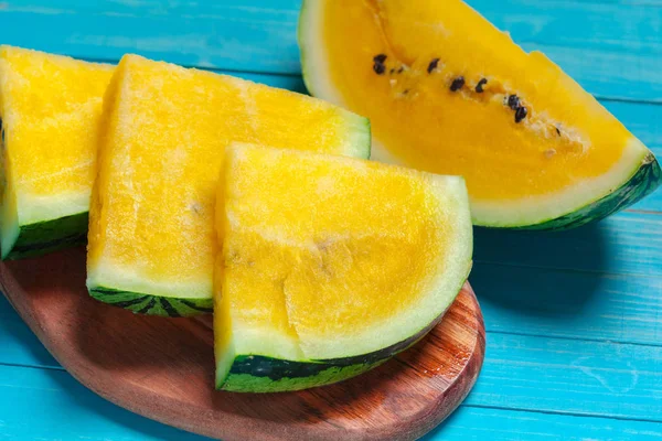 Slices of yellow watermelon