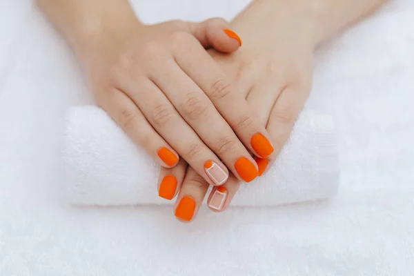 Naturalne Paznokcie Żel Polski Perfect Clean Manicure — Zdjęcie stockowe