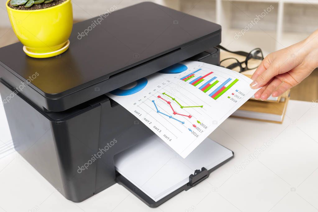 printer working  in office