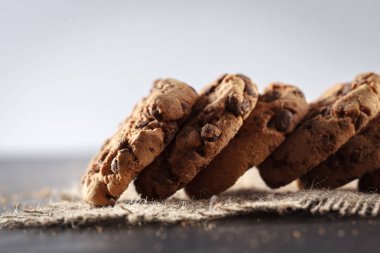 Tatlı çikolata kurabiye görünümü Kapat