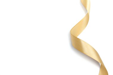 Beyaz arka plan üzerinde izole parlak sarmal şerit