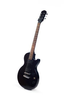 elektro gitar beyaz arkaplanda izole edildi