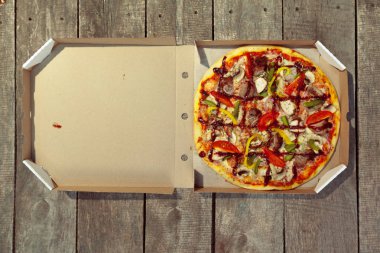 taze lezzetli pizza, yakın