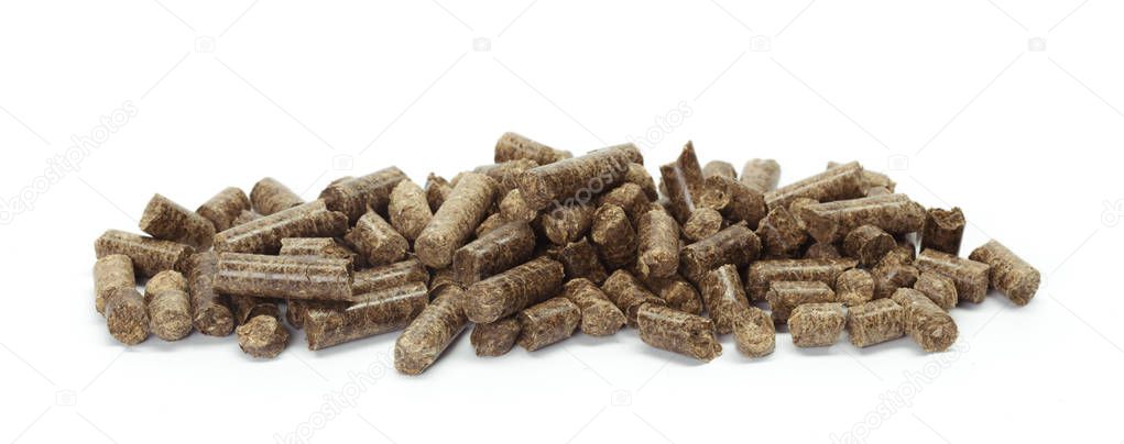 Pile of wooden pellets for bio energy