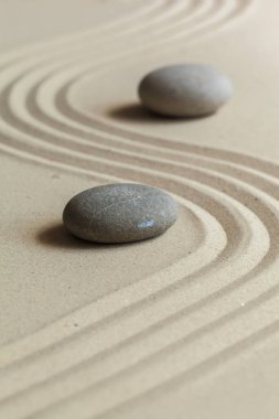 Zen taş bahçe görünümünü kapat