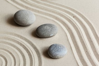 Zen taş bahçe görünümünü kapat