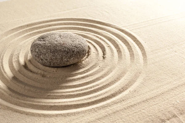 Japanese Garden Zen Stone Sand — Stock Photo, Image