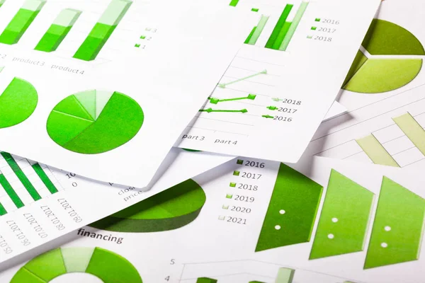 Vista Primer Plano Los Gráficos Gráficos Negocios —  Fotos de Stock