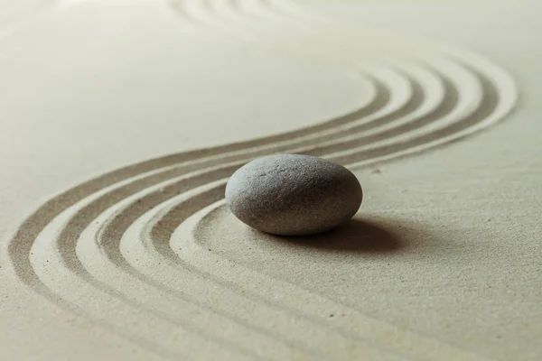 Japanska Trädgården Zen Stone Sand — Stockfoto