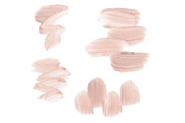 lekeli Vakfı doğal beyaz arka plan üzerinde makyaj