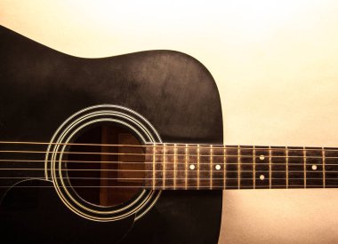 arka plan, klasik gitar detayını yakın