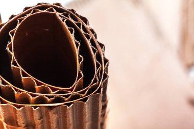 Oluklu karton arka plan, yakın