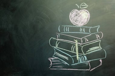 Geri okul kara tahta kroki için