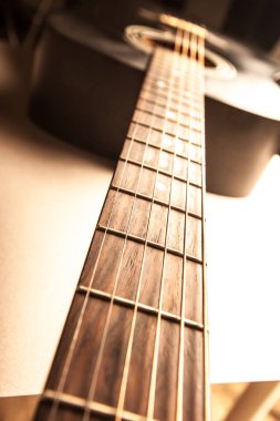 arka plan, klasik gitar detayını yakın