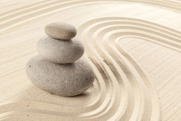 Japanese Garden Zen Stones Sand — Stock Photo, Image