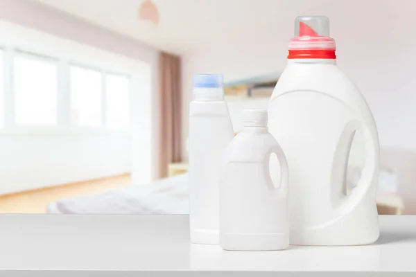 Laundry Detergent White Desk — Stock Photo, Image