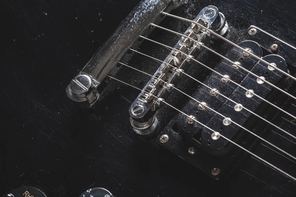 Detalle Guitarra Clásica Fondo Cerca —  Fotos de Stock