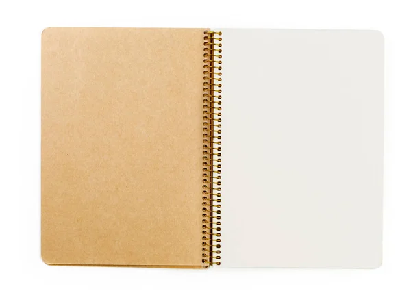 Notebook Izolované Bílém Pozadí — Stock fotografie