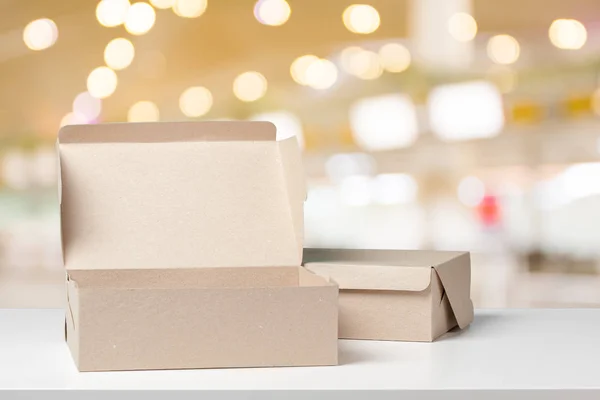 cardboard box on white desk