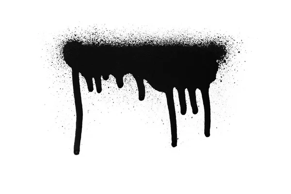 Fekete Színű Festék Spray Fehér Háttér — Stock Fotó