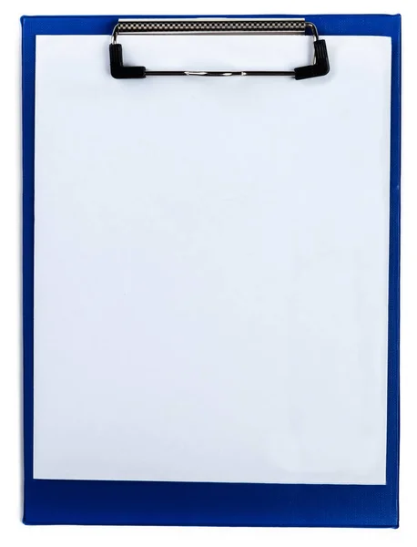 Classic Clipboard Blank White Paper Isolated Background — Stock Photo, Image