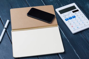 Boş Not Defteri tablosundaki, üstten görünüm