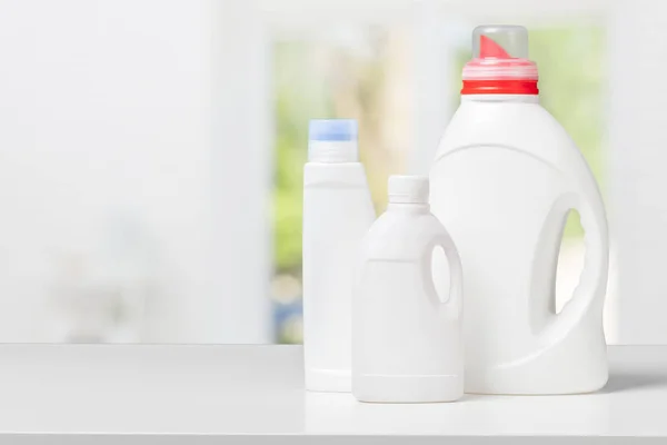 Laundry Detergent White Desk — Stock Photo, Image