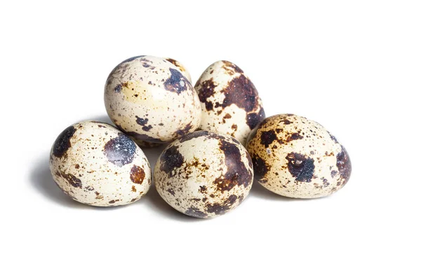 Αυγά Ορτυκιού Απομονώνονται Λευκό Φόντο — Φωτογραφία Αρχείου