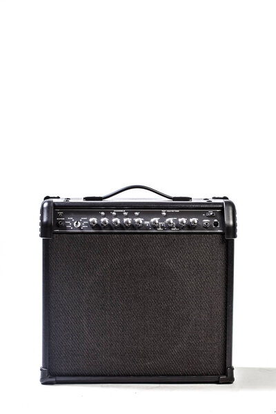 Close-up of guitar amplifier