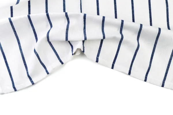 Ręcznik Kuchenny Niebieski Tkaniny Białym Tle — Zdjęcie stockowe