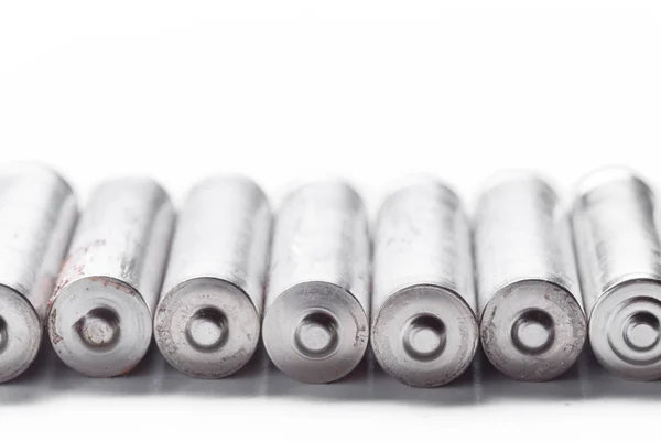 Batterij Een Witte Achtergrond — Stockfoto