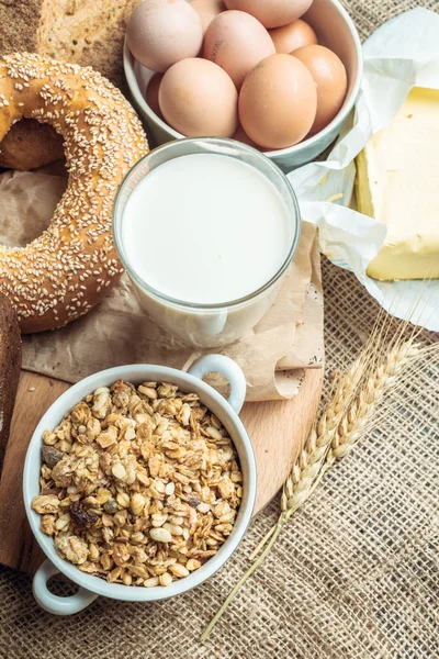 Melk Bakkerijproducten — Stockfoto