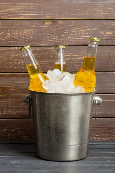 Ice bucket with beer