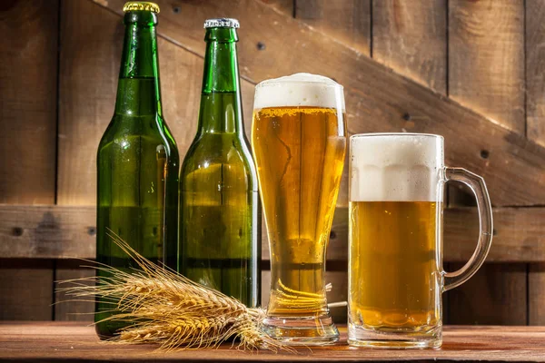 Copo Cerveja Garrafa Cerveja — Fotografia de Stock