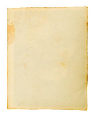 Beyaz arkaplan üzerine eski kağıt.