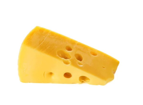 Peynir Beyaz Arka Plan Üzerinde Izole Kapatmak — Stok fotoğraf