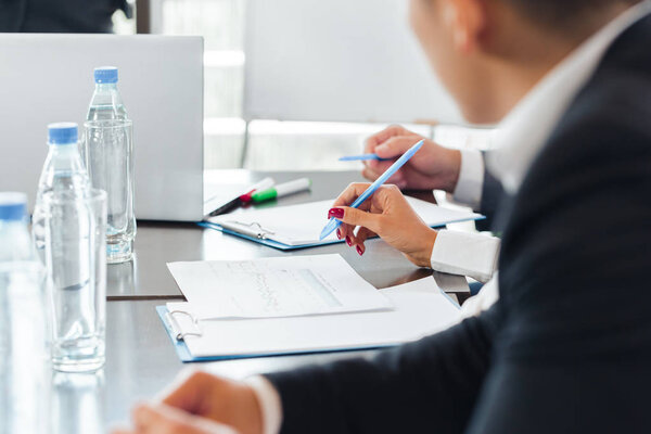 Business people working together at conference table