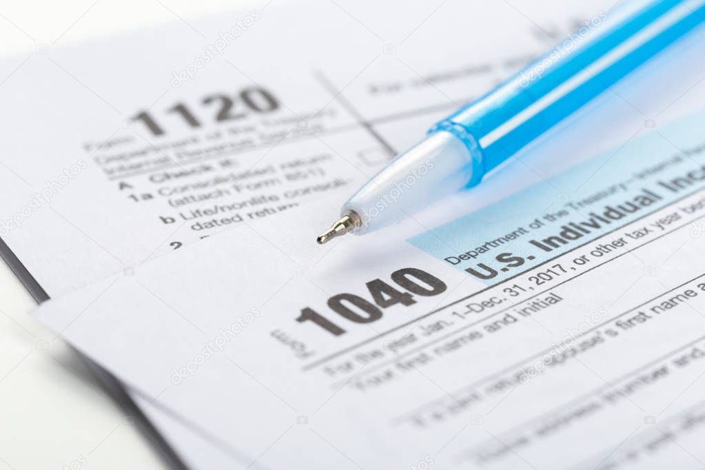 Tax forms, close up view 