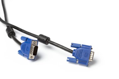 Beyaz arka plan üzerinde izole vga tech pc giriş kablosu konektörü