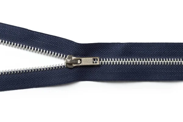 Zipper Latar Belakang Putih — Stok Foto