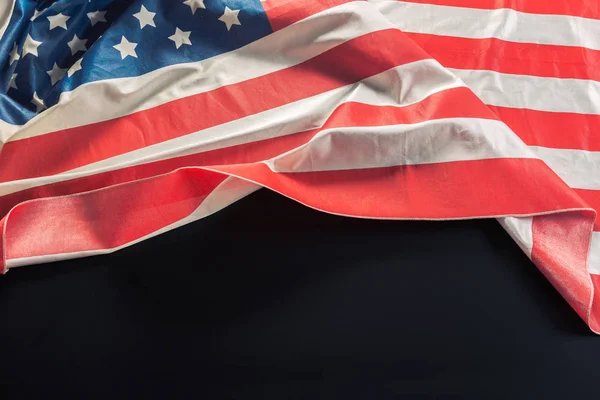 Bandera Americana Sobre Fondo Oscuro —  Fotos de Stock